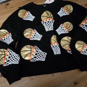 UE Black Sweatshirt with Gold Basketball Design